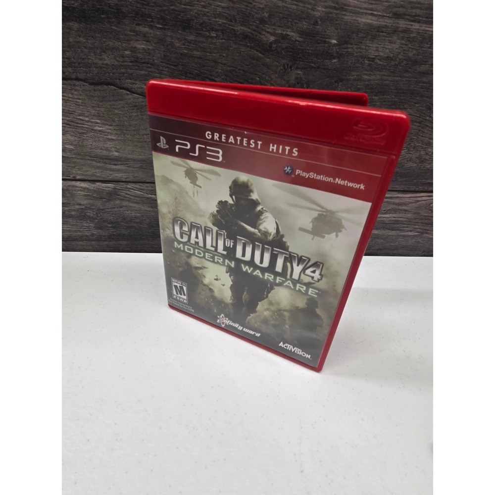 Call of Duty 4 Modern Warfare Sony PS3 Greatest Hits Red Case Activision COD4